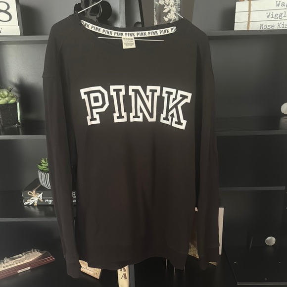 Victoria's Secret Tops - Victoria's Secret Black PINK Logo Top